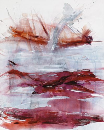 dorith Teichman, Lava layers, 100x80, acrylic on canvas