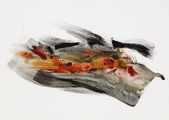 tectonic movement, acrylic on paper, 50x70 cm. 2020