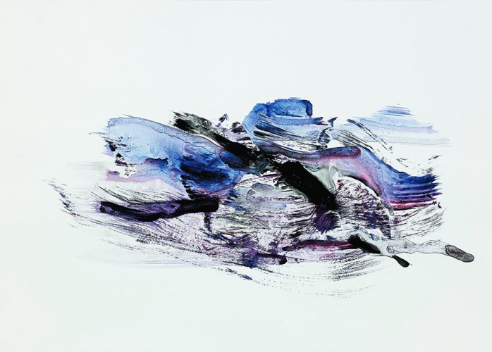 דורית טייכמן, ללא כותרת, אקריליק 50x70cm,על ניר